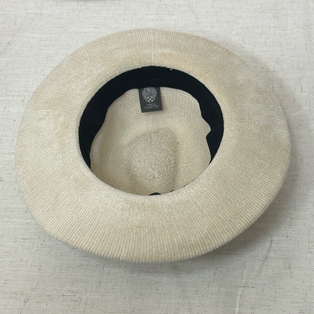 🤍 Vince Camuto Women’s White Chenille Panama Hat – One Size - Picture 4 of 9